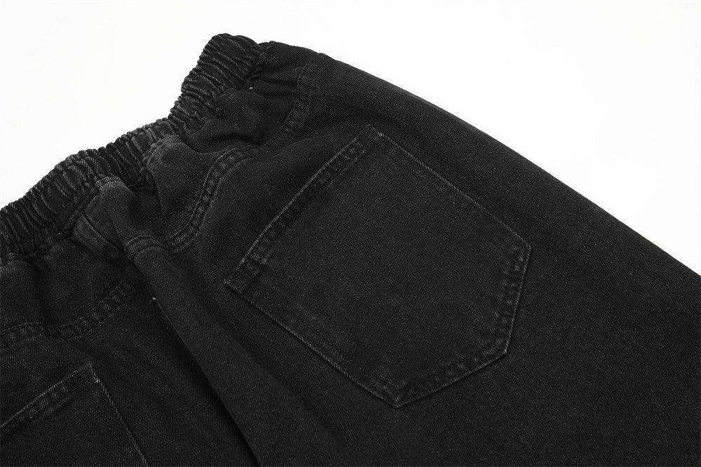 Star Embroidered Straight-leg Denim Jeans