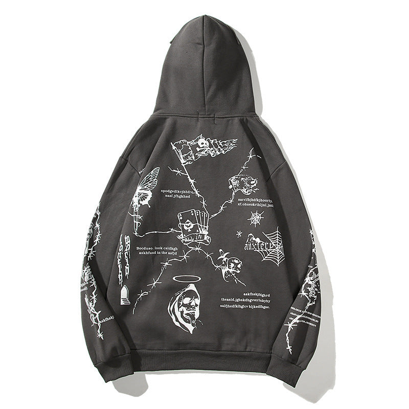Graffiti And Embroidered Hoodies