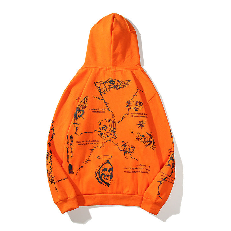 Graffiti And Embroidered Hoodies