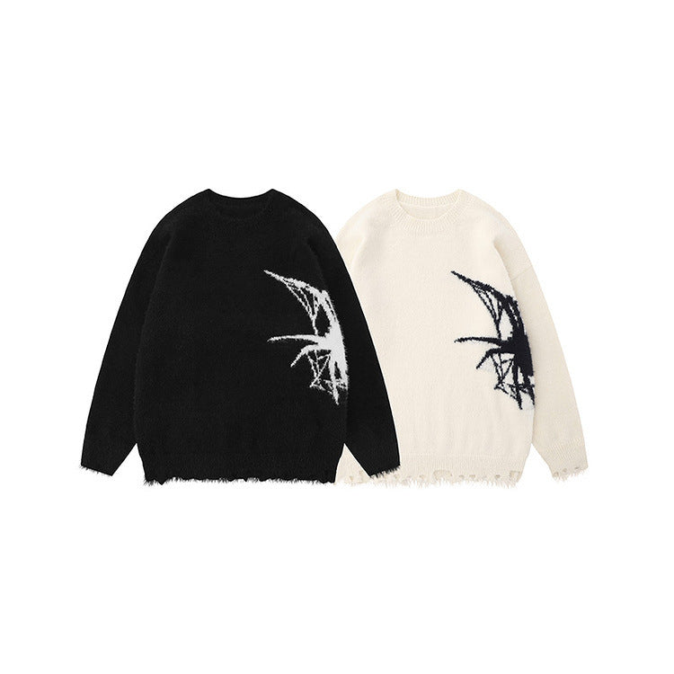 Retro Spider Printed Sweater