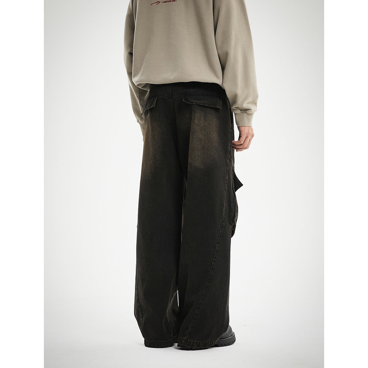 Retro Washed Cargo Jeans