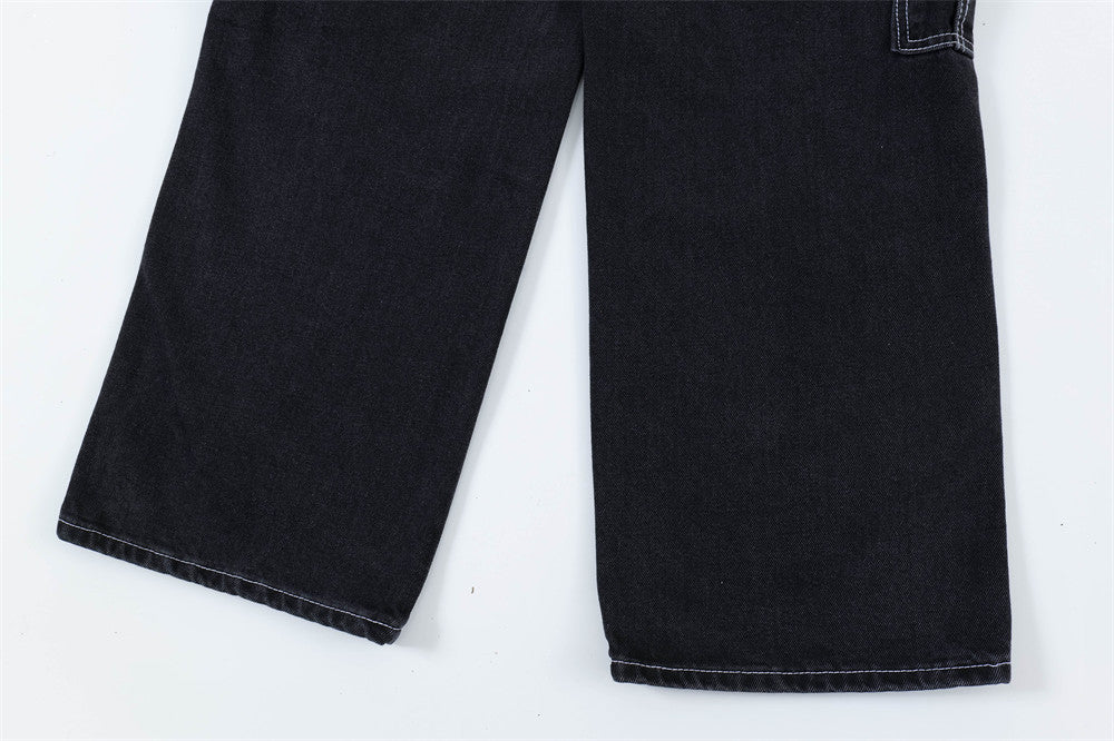Stylish Punk Rock Cargo Jeans