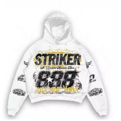 Letter Print Pullover Hoodies | Retro Pullover Hoodies | D-Vine