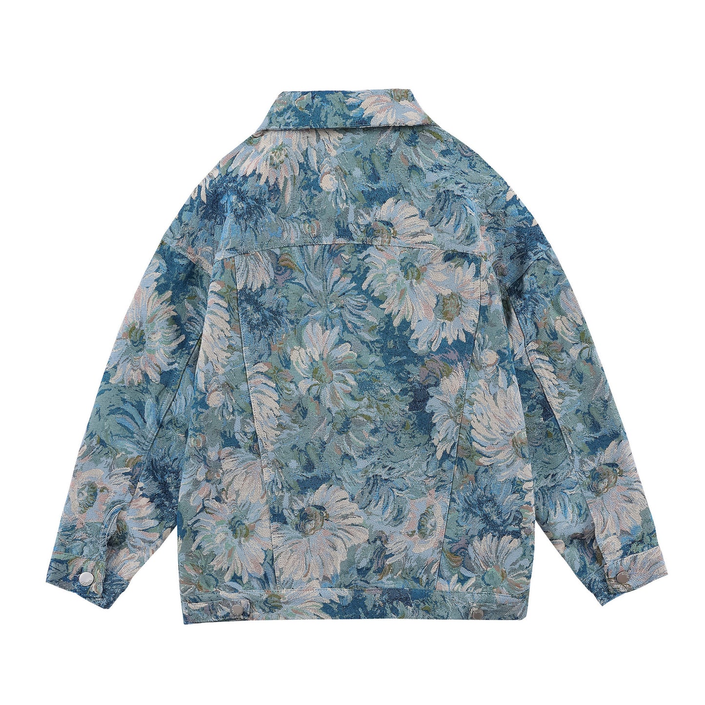 Creative Floral Denim Autumn Loose Jacket
