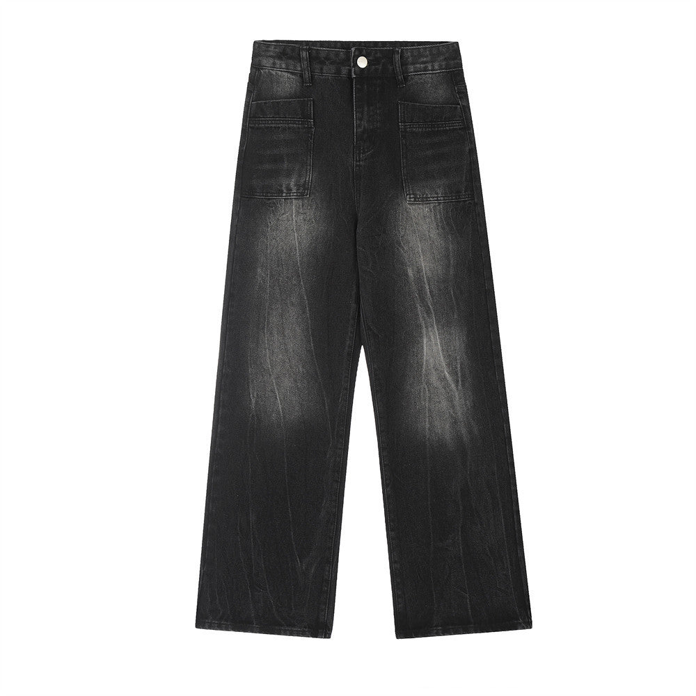 Distressed Wash Bright White Denim Trousers