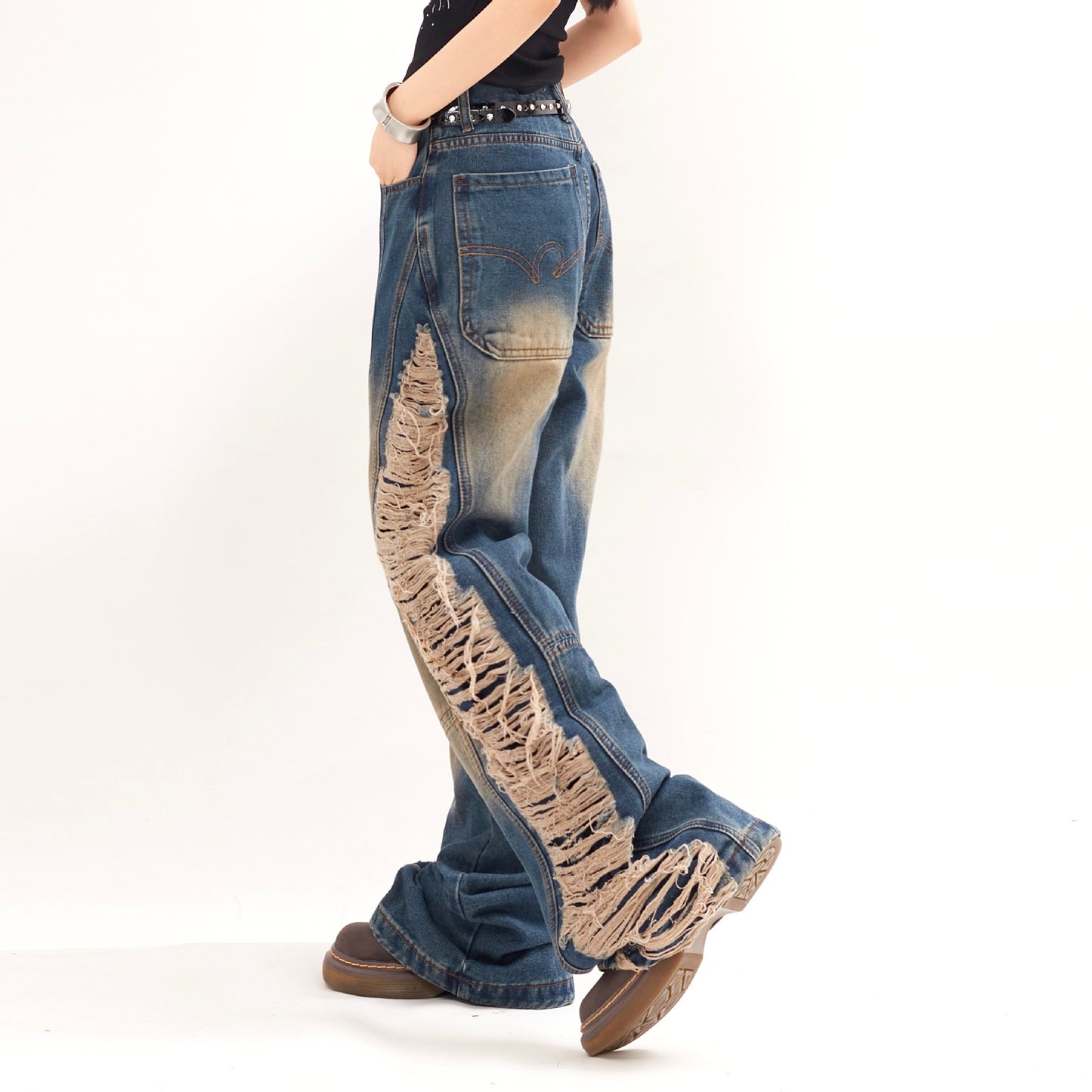 SideRipped Denim Jeans