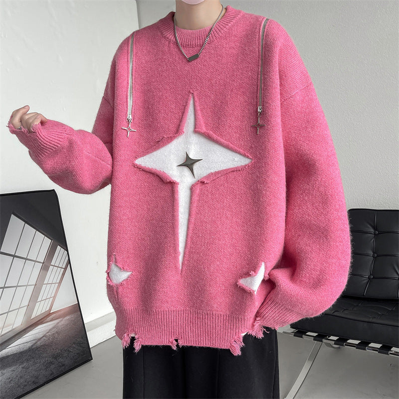 Loose Chic Contrast Sweater
