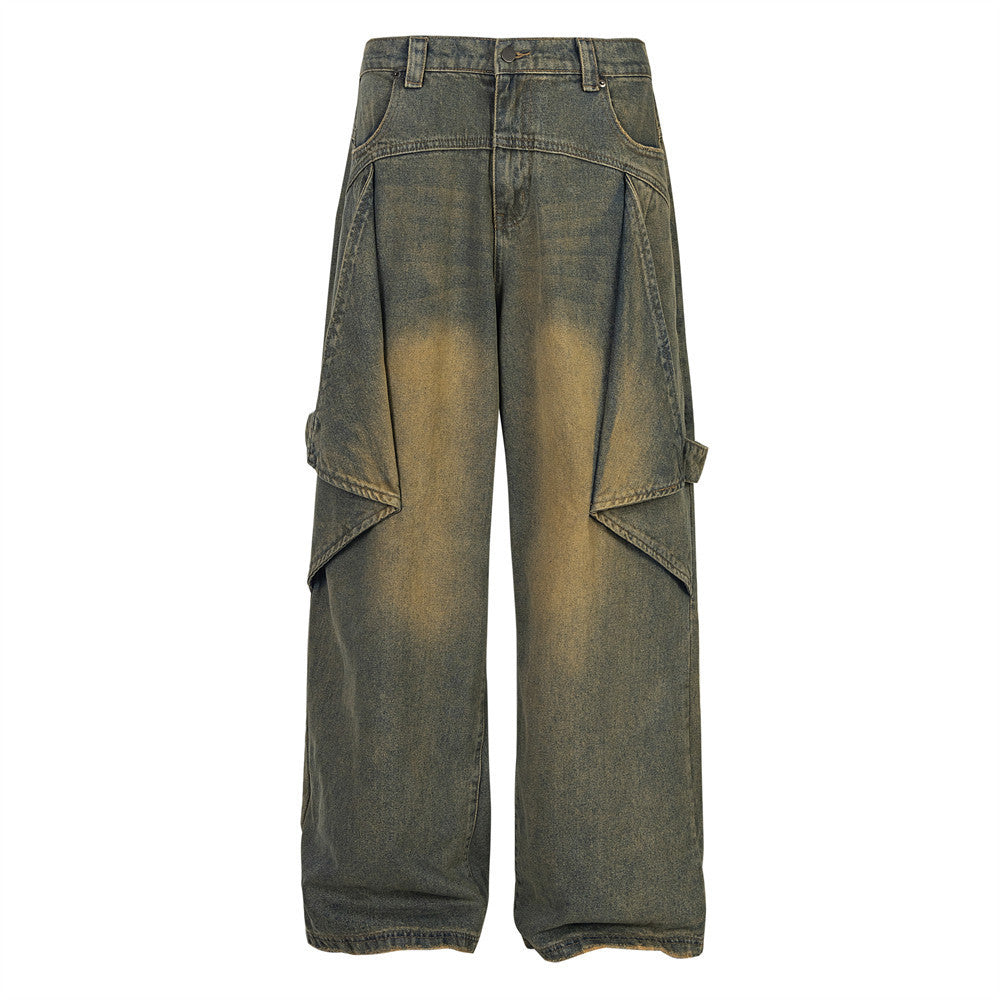 Bat Stitched Denim Jeans
