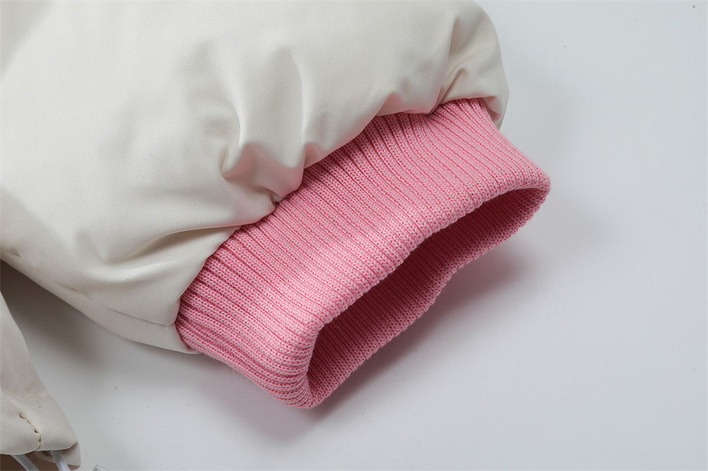 Printed Stand Collar Cotton-padded Puffers