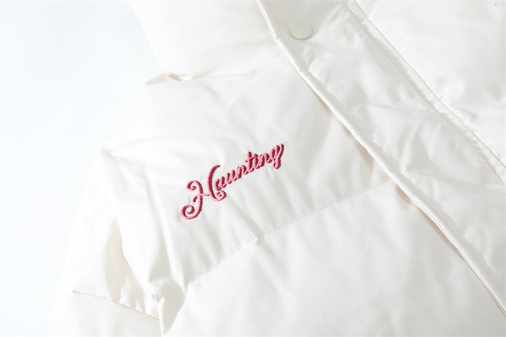 Printed Stand Collar Cotton-padded Puffers