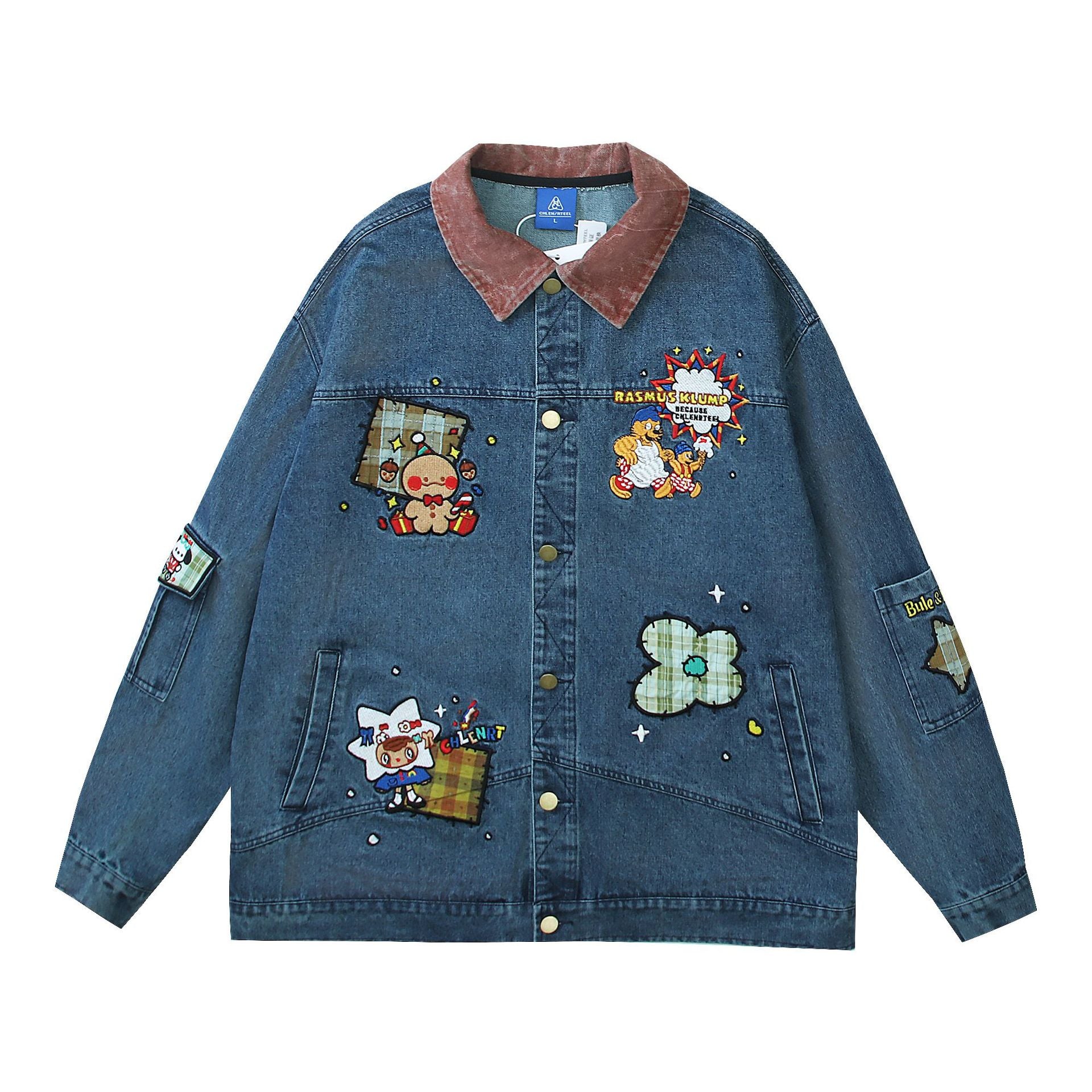 Embroidered Denim Jacket | Antique Denim Jacket | D-Vine