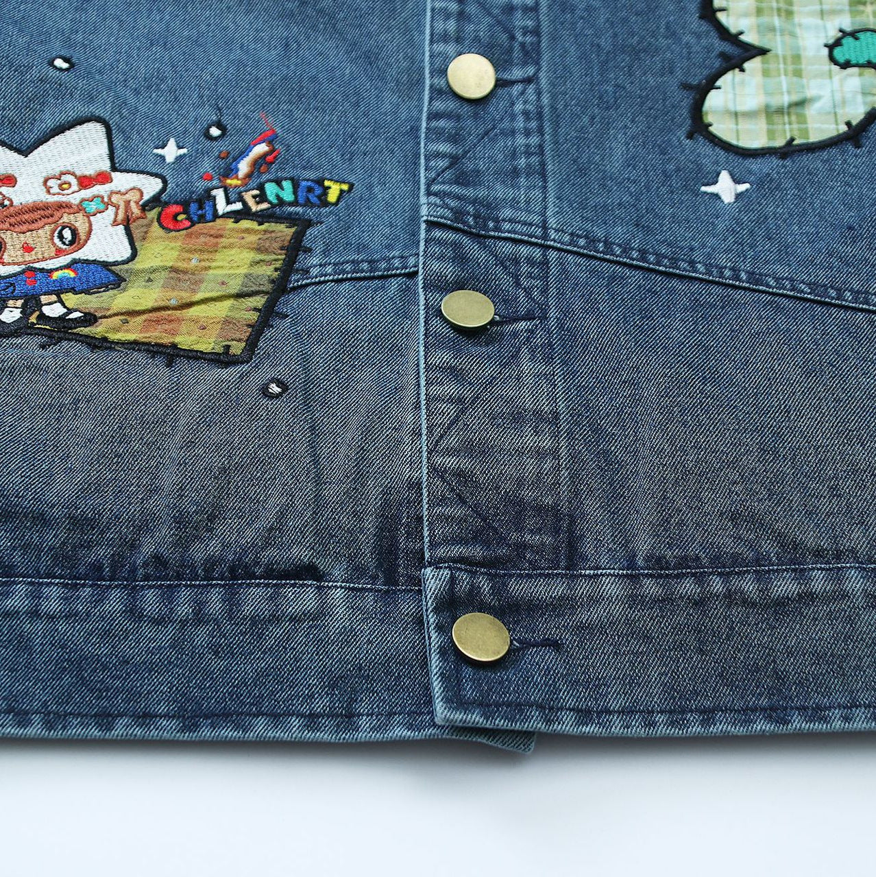 Embroidered Denim Jacket | Antique Denim Jacket | D-Vine