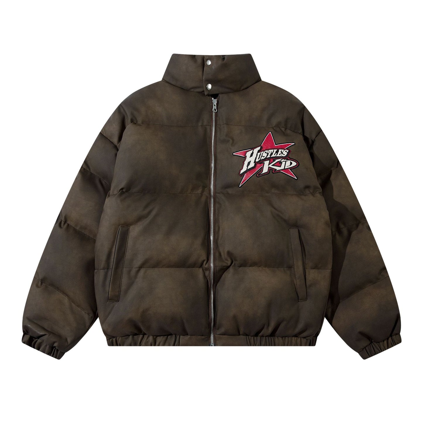 All-match Embroidered Cotton Puffer