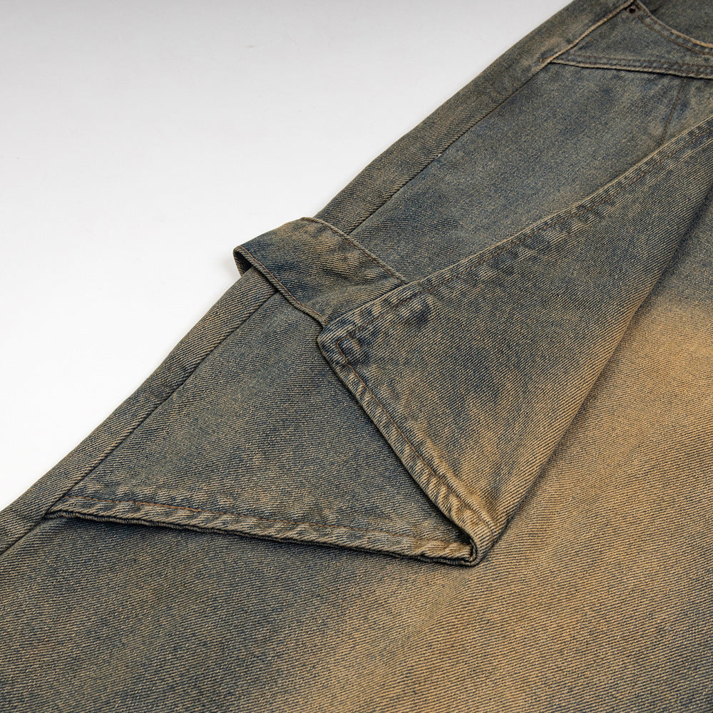 Bat Stitched Denim Jeans