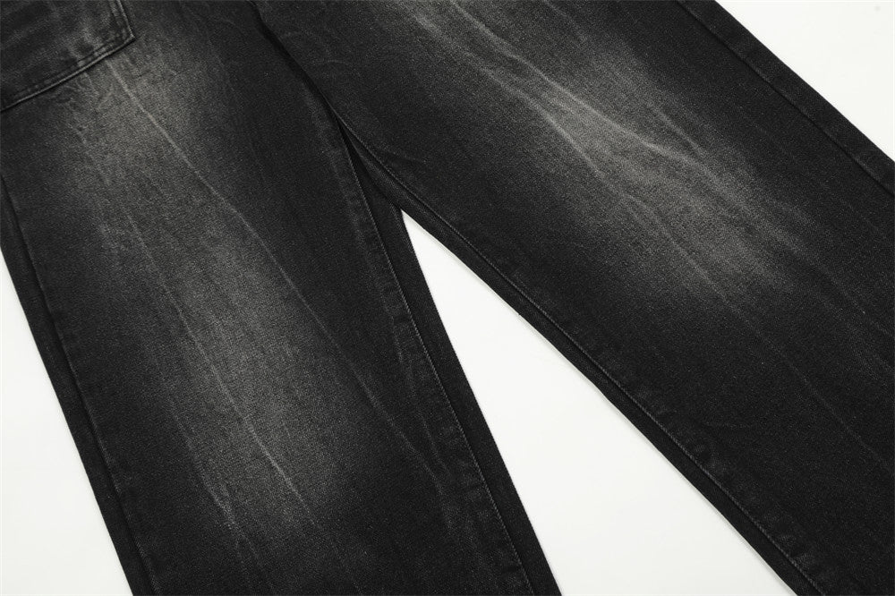 Distressed Wash Bright White Denim Trousers