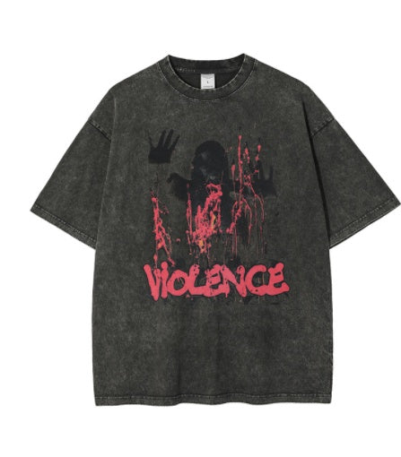 TeeBatik Wash Distressed Print T-shirt
