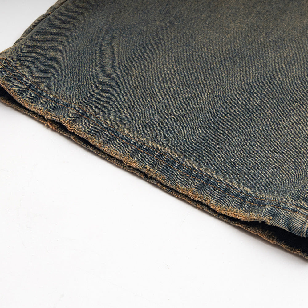 Bat Stitched Denim Jeans