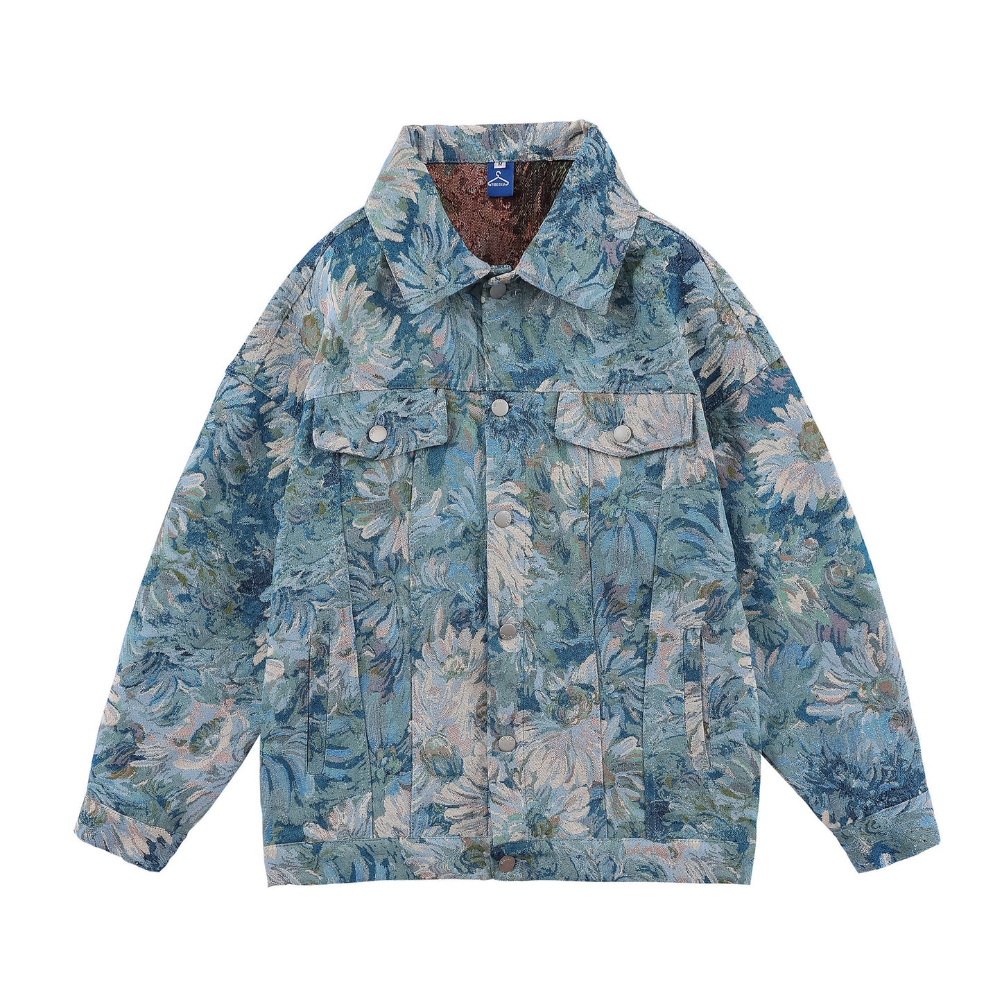Creative Floral Denim Autumn Loose Jacket