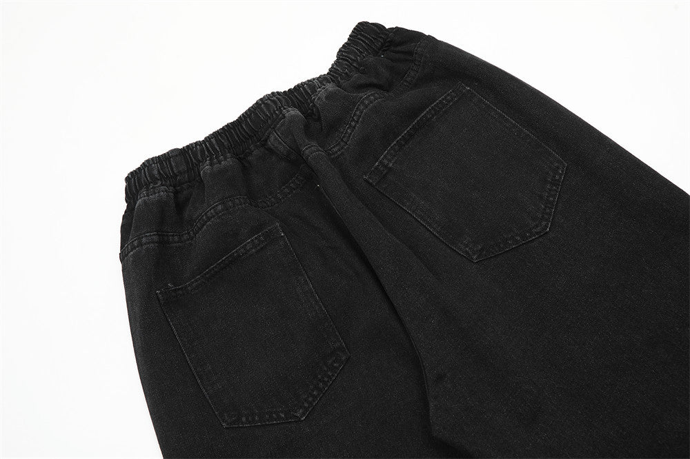 Star Embroidered Straight-leg Denim Jeans