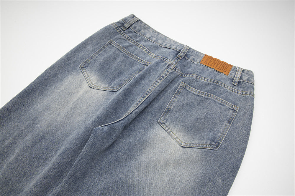 Unisex Ripped Denim Jeans