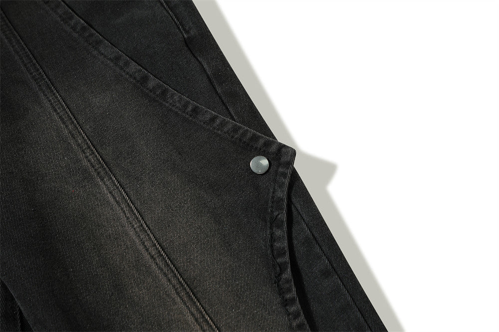 Rock Stitched Straight Jeans