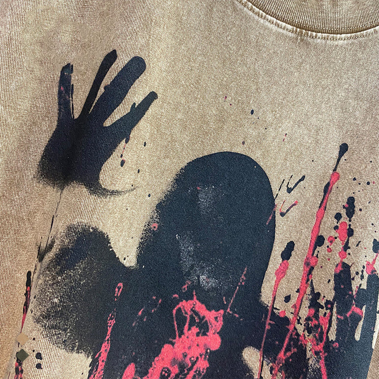 Batik Washed Distressed Graphic Tee | Streetwear T-Shirt