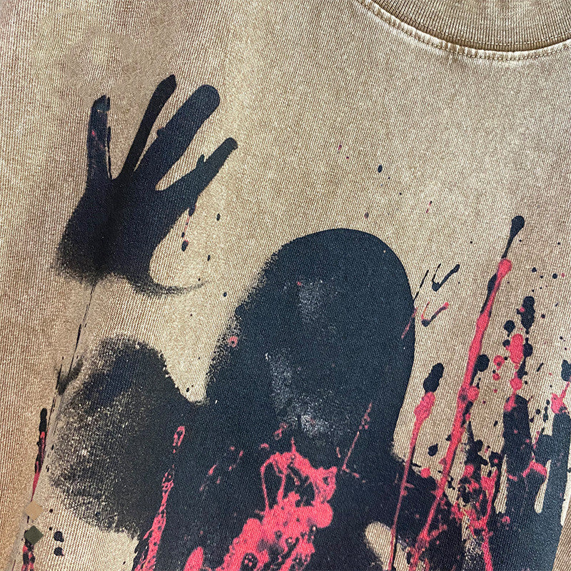 TeeBatik Wash Distressed Print T-shirt