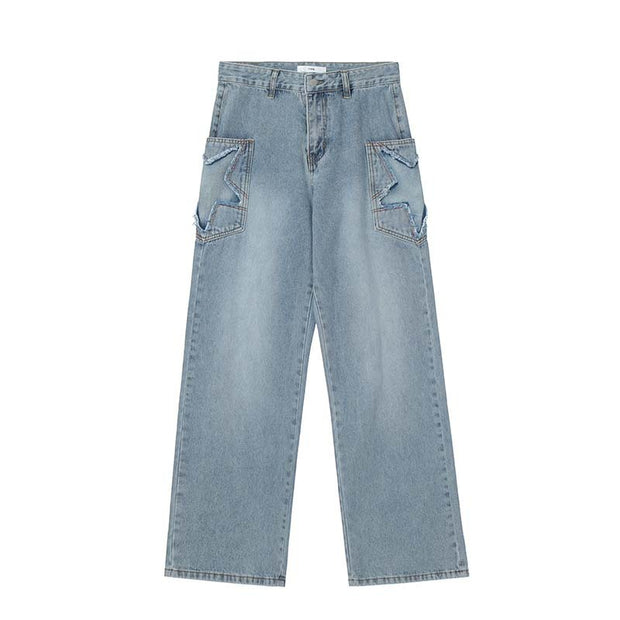 Men's Retro Floral Embroidered Jeans | Vintage Denim