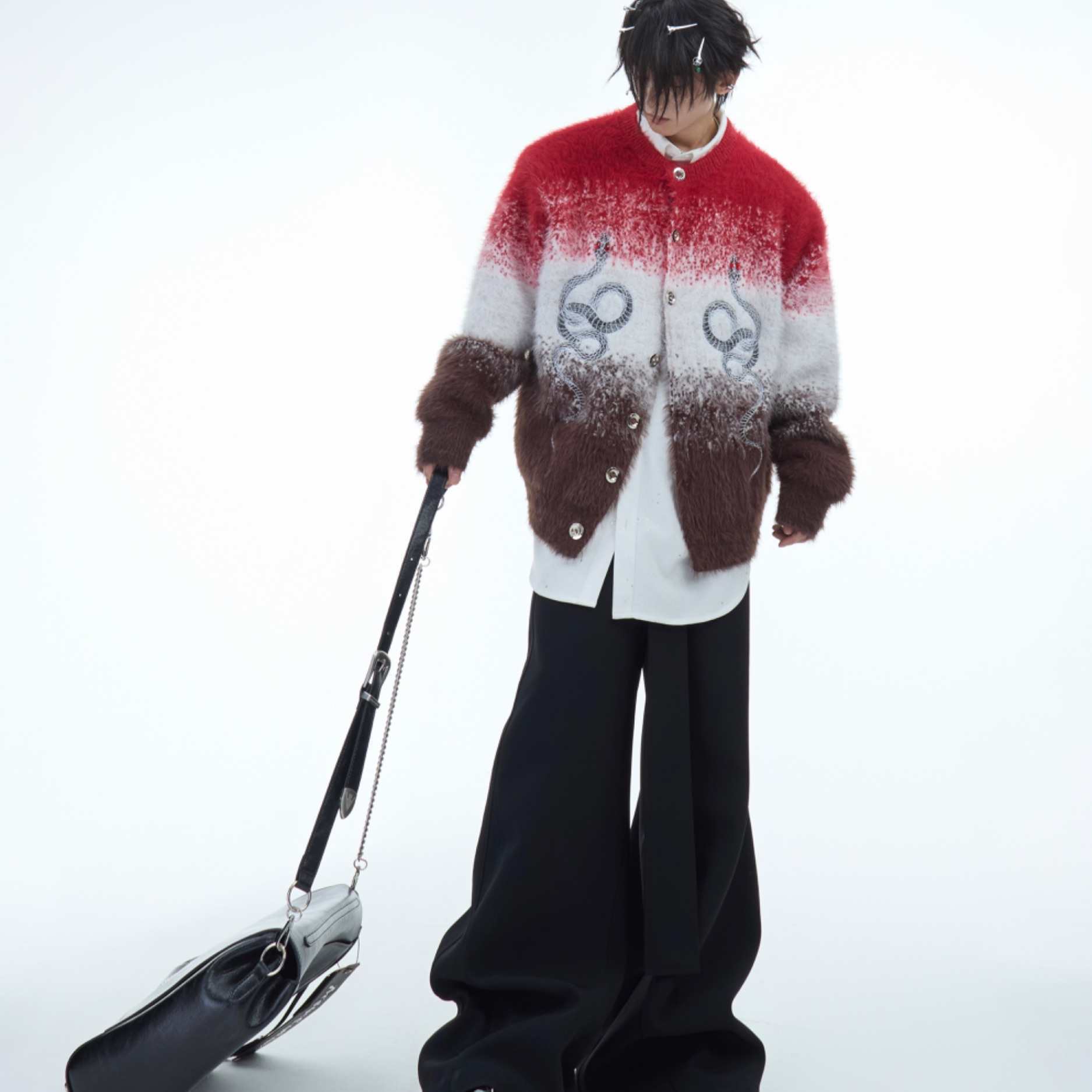 D-vine Mink Hair Gradient Loose Sweater