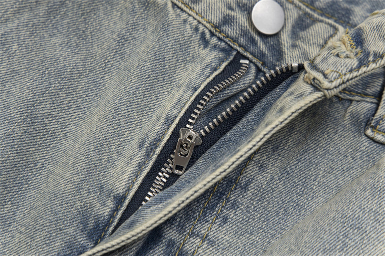 Ripped Stitching Denim Jeans | Distressed Streetwear