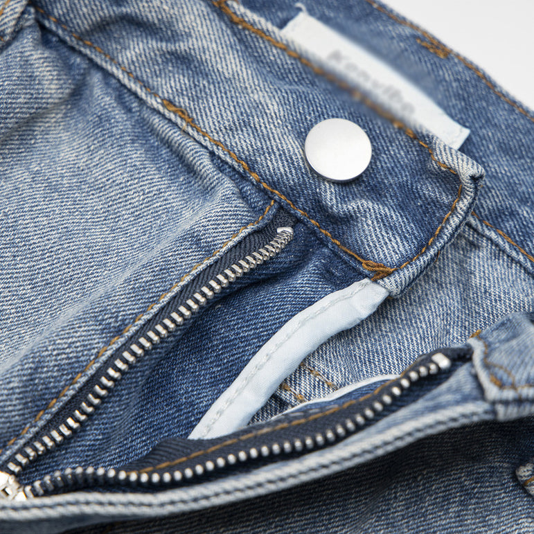 D-vine Ripped Beggar Denim Jeans - worn on model full length