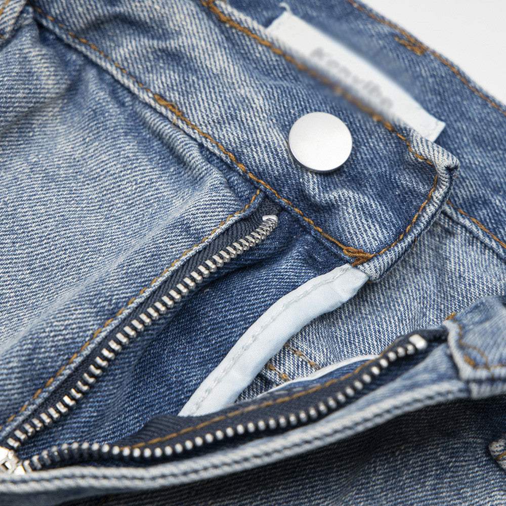 D-vine Ripped Beggar Denim Jeans - worn on model full length
