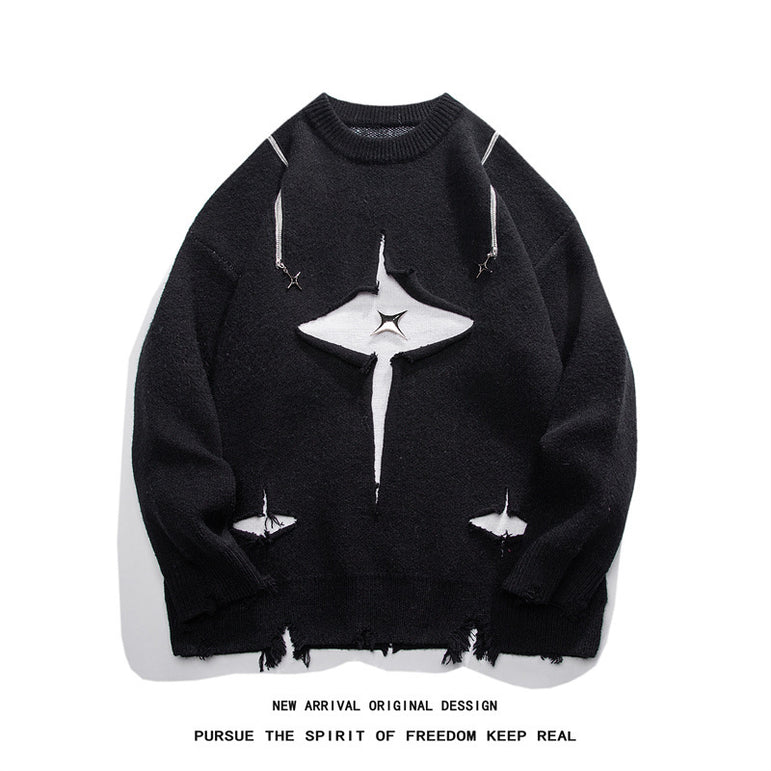 Loose Chic Contrast Sweater