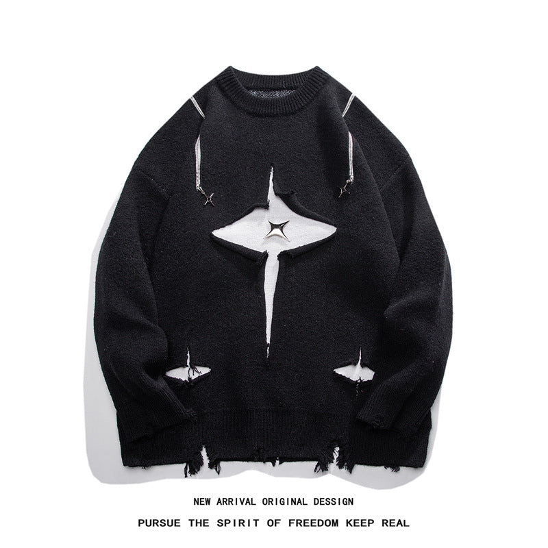 Loose Chic Contrast Sweater