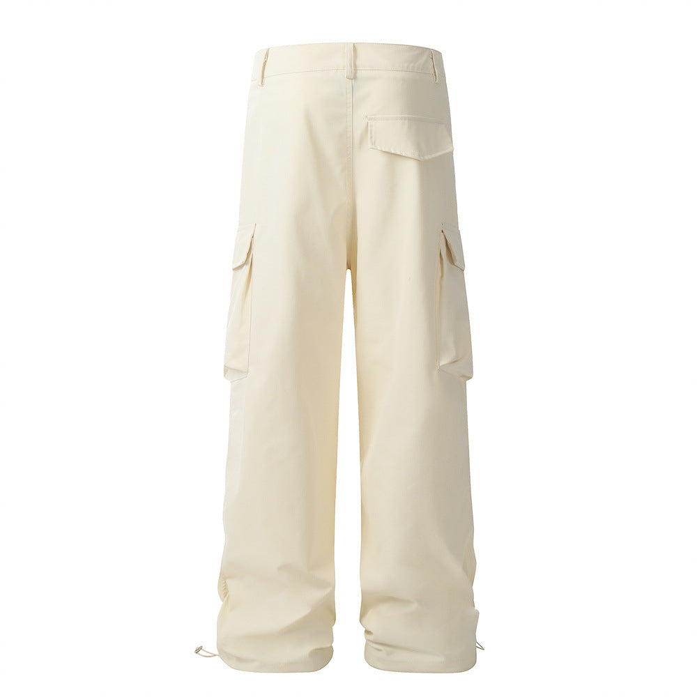 D-vine Willow Clinch Pleated Cargos in black - front view