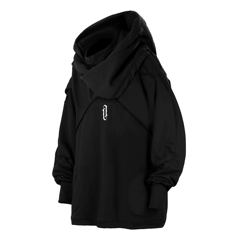 Retro Plus Size Oblique Placket Zipper hoodie