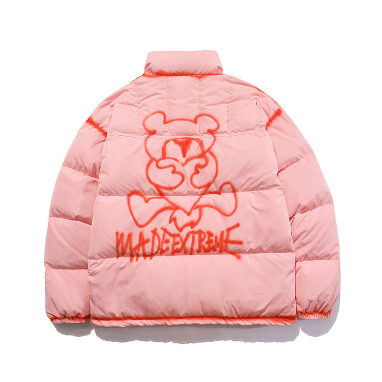 D-vine Spray Painted Cotton Padded Puffer