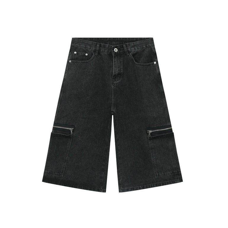 D-vine Denim Cropped Jeans - waist and leg detail