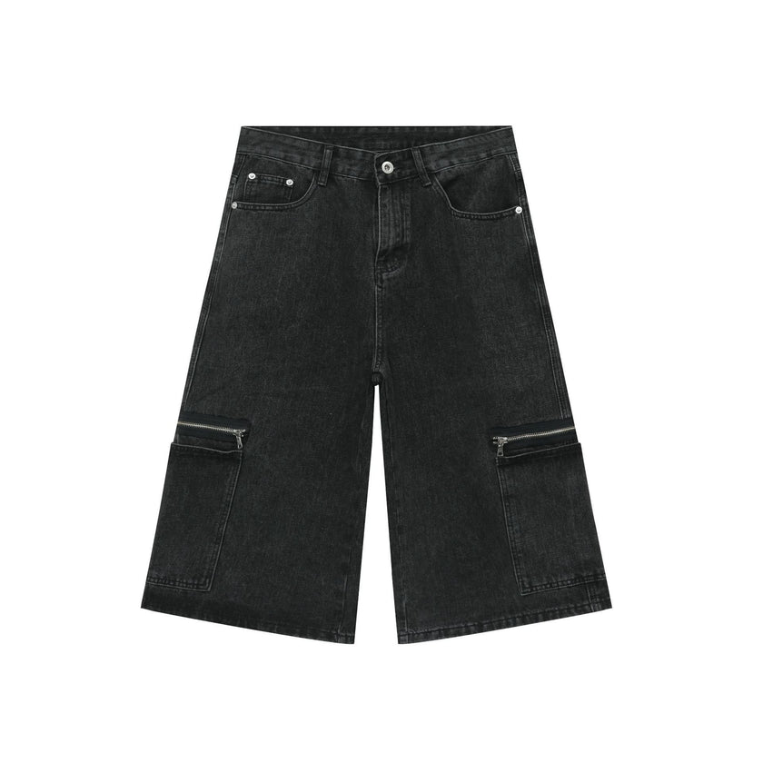 D-vine Denim Cropped Jeans - waist and leg detail