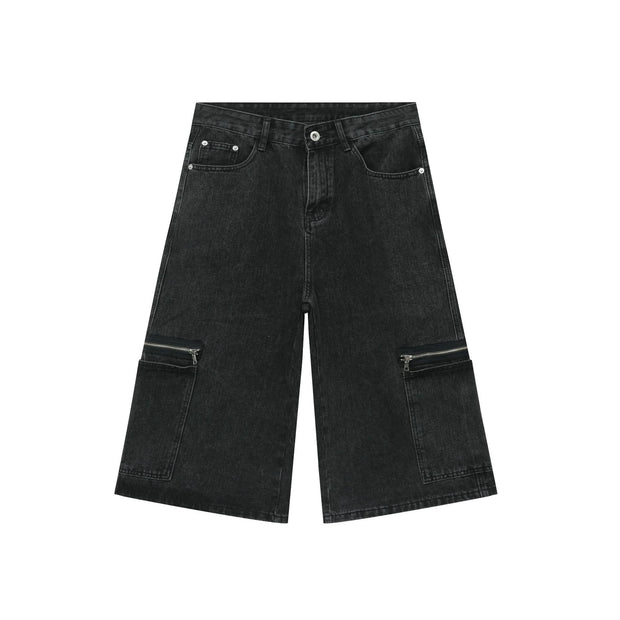 D-vine Denim Cropped Jeans - waist and leg detail