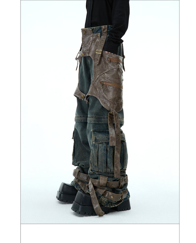 Deconstructed Raw Edge Detachable Denim Jeans | Designer