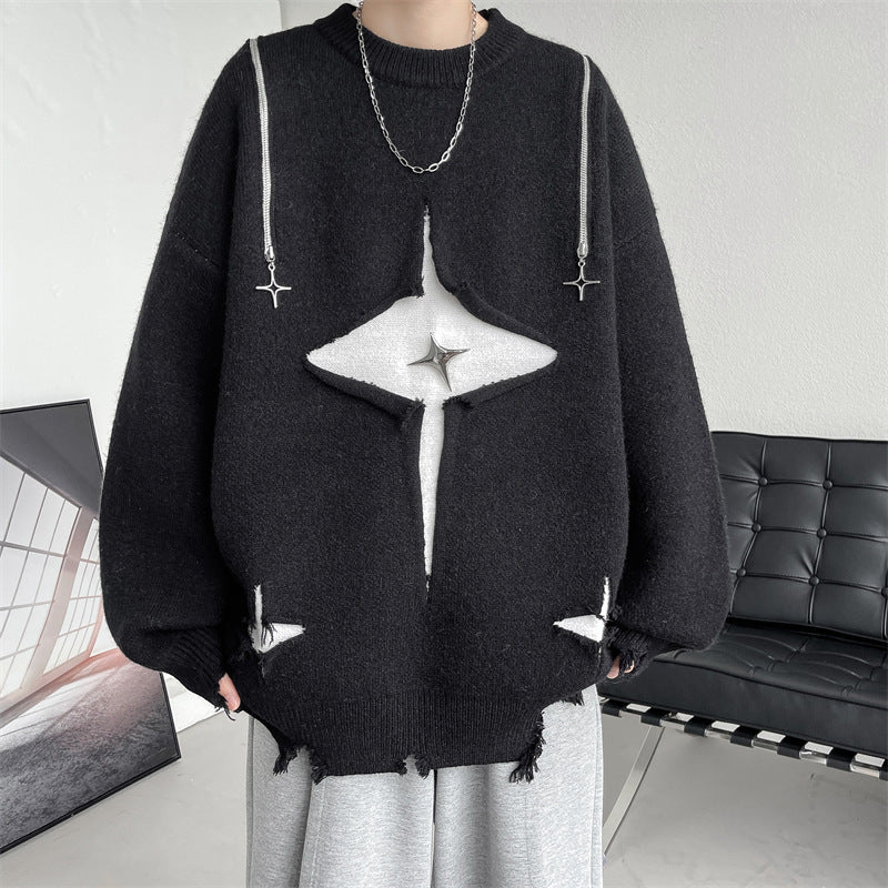 Loose Chic Contrast Sweater