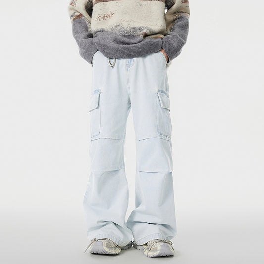 Loose Multi-pocket Work-wear Jeans