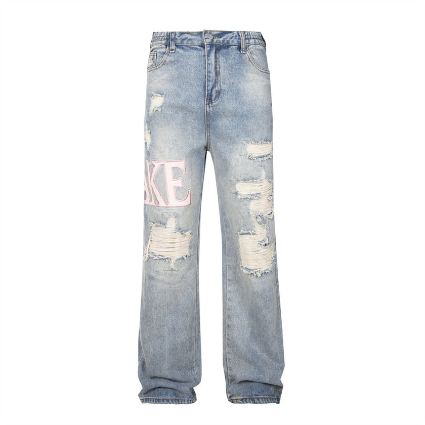 Distressed Baggy Jeans | Ripped Streetwear Denim
