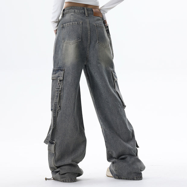 Retro Multi-Pocket Baggy Jeans | Workwear Streetwear
