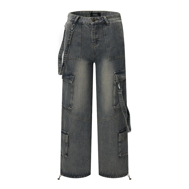 Retro Multi-Pocket Baggy Jeans | Workwear Streetwear
