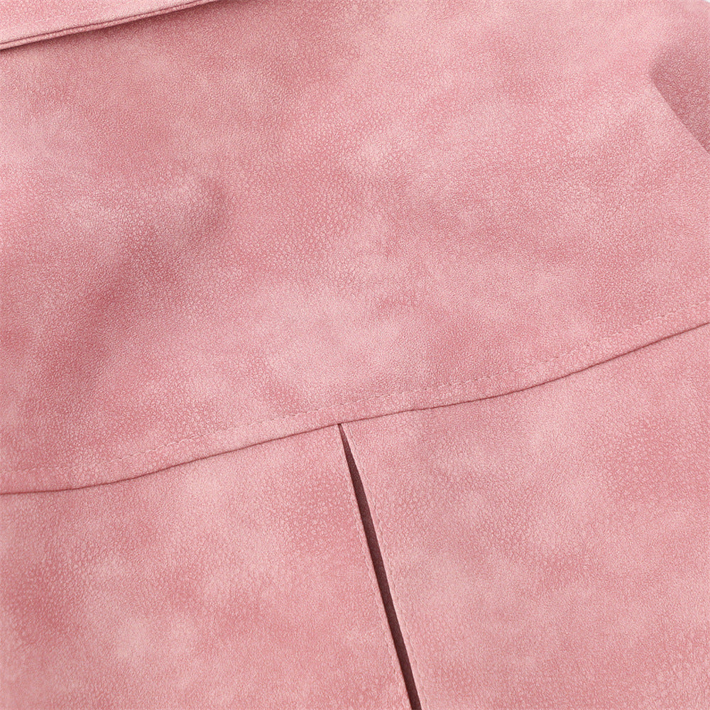 D-vine PU Leather Jacket