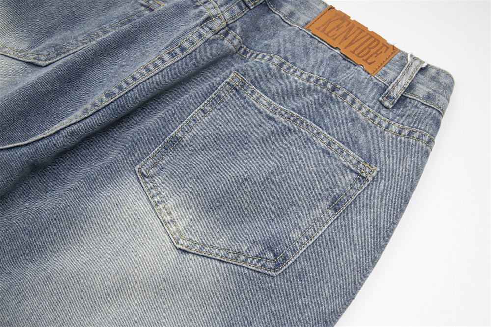 Unisex Ripped Denim Jeans