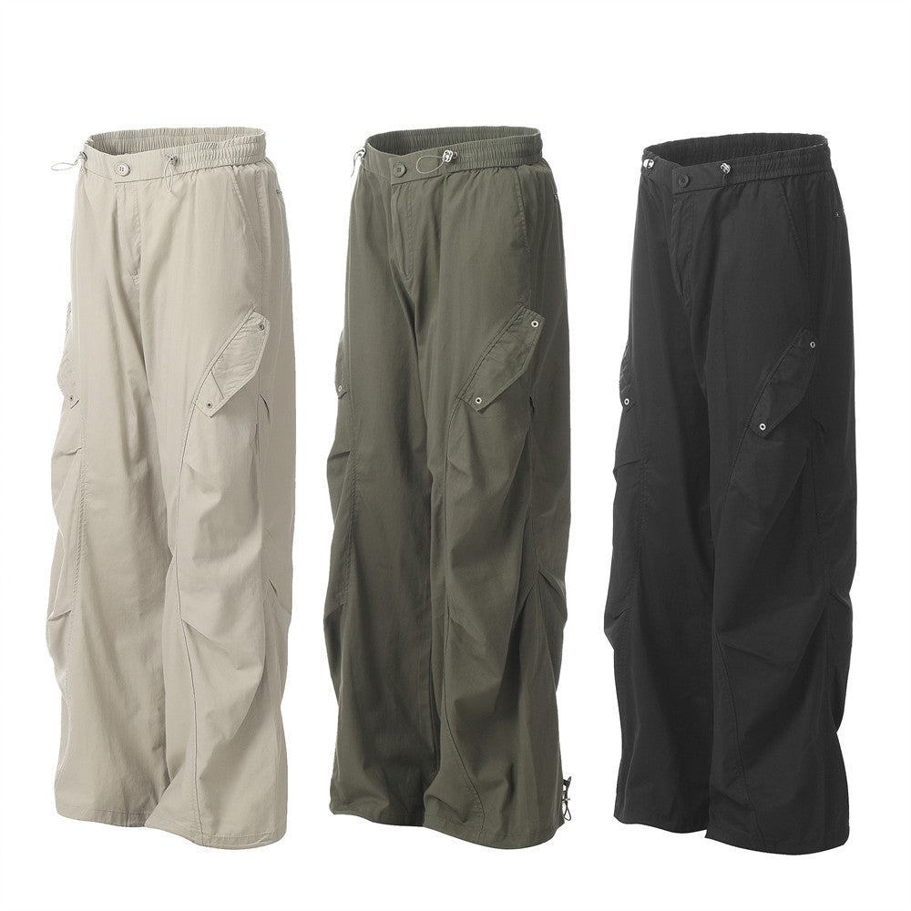 D-vine Wide-leg Cargos - waist and pocket detail