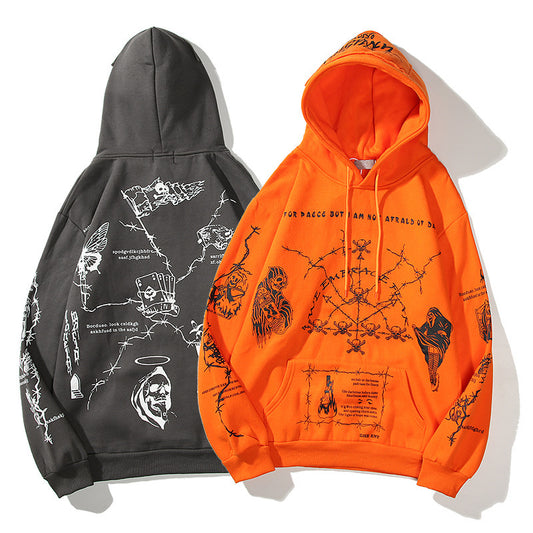 Graffiti And Embroidered Hoodies